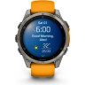 Смарт-часы GARMIN FENIX 8 – 47 мм, AMOLED Sapphire, титан с силиконовым ремешком цвета Spark Orange/Graphite 010-02904-11