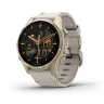 Смарт-часы GARMIN FENIX 8 AMOLED (43 мм) Sapphire золотистий/известняково-серый кожаный ремешок 010-02903-40